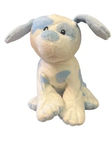 Ty Baby Pups Pluffies Plush Blue White Stuffed Dog Toy Lovey Security Infant 10" - Picture 1 of 5