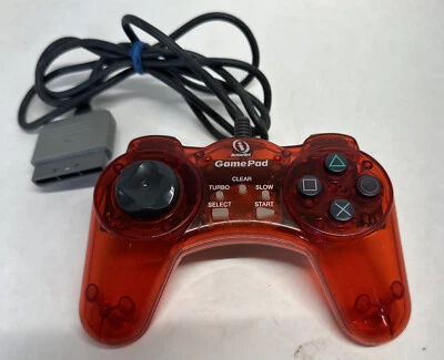 Controlador Interact Performance Game Pad Colores ROJO TRANSPARENTE Sony Playstation PS1 Foto 1 de 3