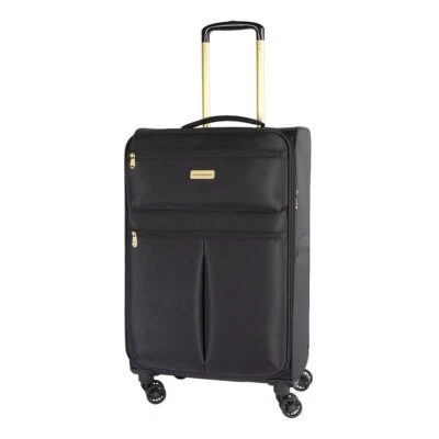 Ультралегкий дорожный чемодан-спиннер Samantha коричневый 26 дюймов черный новый с ценниками - Изображение 1 из 4