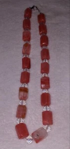 HANDMADE 10.5 " CHERRY QUARTZ & CRYSTAL NECKLACE "BRAND NEW"!!! ๐๐๐ - Picture 1 of 6
