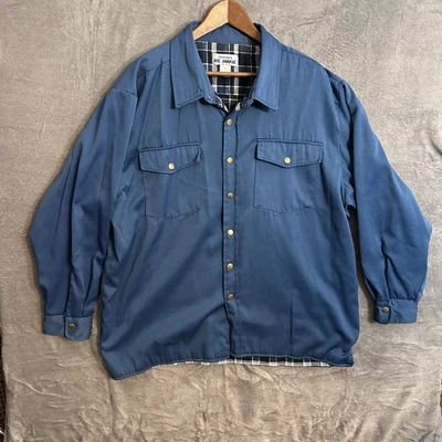 Vtg Habands Ice House Mens XL Shirt Flannel Lined Shacket Chore Jacket Outdoors - Image 1 of 4