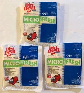 3 Stück: Dirt Devil Typ F 3 Stück Vakuumbeutel (insgesamt 9 Beutel) - Bild 1 von 2