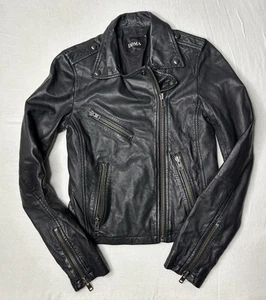 Doma Leder Biker Moto Jacke Damen Größe S schwarz - Bild 1 von 6