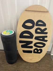 Original Indo Board Balance Trainer Set Fitness Ski Snow Board & Roller Used - Picture 1 of 3