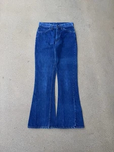Vintage 70’s Levi’s 646 Orange Tab Bellbottom Flare Faded Denim Jeans Size 28x30 - Picture 1 of 10