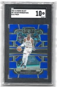 2023-24 Panini Select #87 Victor Wembanyama Concourse Blue Prizm RC SGC 10 - Picture 1 of 3