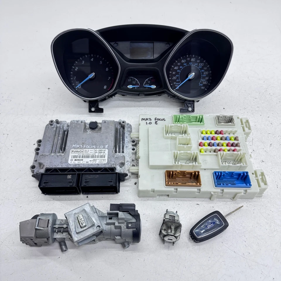 FORD FOCUS MK3 ECU KIT CV61-12A650-ANF ENGINE 100HP 1.0 ECOBOOST M2DA 11-14 - Image 1 of 4