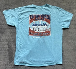 Camiseta Isla Sanibel Para Hombre Talla XLarge Azul Grasa Fondo Gaviotas Florida Viaje - Imagen 1 de 9