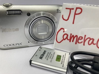 Excellent Nikon COOLPIX A300 Digital Camera silver 20.1MP Compact 8x 1902 - Image 1 of 4