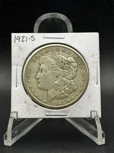 Silberdollar Morgan 1921-S - Ausgabe des letzten Jahres 90% 1 Dollar - Bild 1 von 2