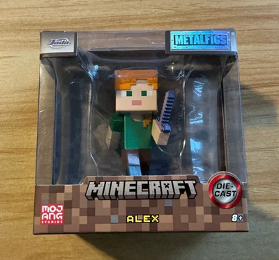 Minecraft Alex Jada Metalfigs 2.5" Die-Cast Metal Figura NUEVO EN CAJA Mojang 2023 Foto 1 de 4