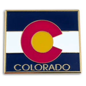 PinMart's State Shape of Colorado and Colorado Flag Lapel Pin 1-1/8" - Picture 1 of 3