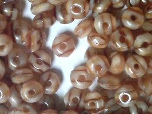 Vtg 600 Giraffe Czech Glass Faceted Puffy Rondell 2.5X4mm 061720f - Picture 1 of 5