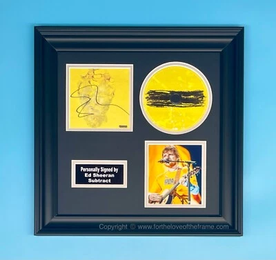 Ed Sheeran Signed Photo Framed & Subtract CD & COA Autograph Memorabilia Poster - Image 1 of 4