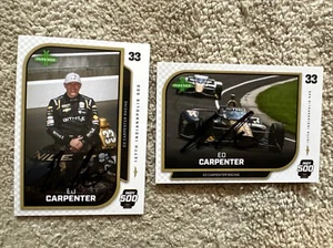 Juego de 2 tarjetas autógrafas firmadas por ED CARPENTER 2024 Parkside Indycar - Imagen 1 de 7