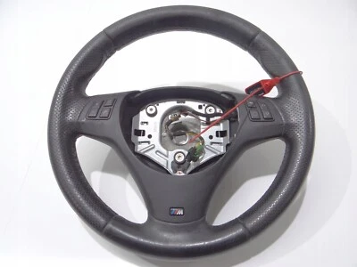 BMW 3 Series E90 E91 E92 E93 M Sport Steering Wheel Black Leather Genuine OEM - Image 1 of 4