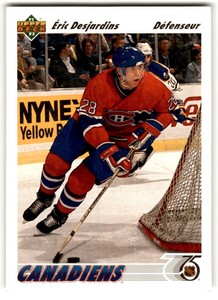 1991-92 Upper Deck French Eric Desjardins #360A Montreal Canadiens