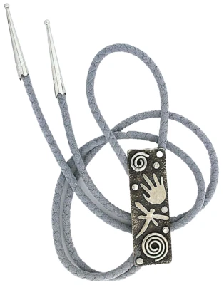 Cordón y punta Navajo 2 1/3 x 3/4 pulgadas libélula esterlina petroglih bolo 8847OTH Foto 1 de 4