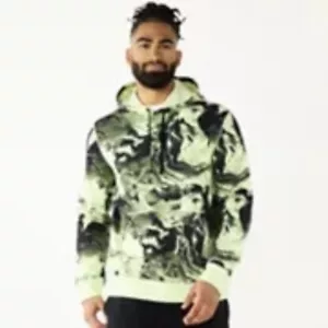 Tek Gear Green Marble Fleece Lined Performance Pullover Hoodie Men’s Size L - Picture 1 of 4