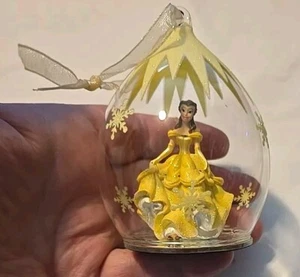 Disney Prinzessin Belle Weihnachtskugel Ornament Disneyland Schneeflocke Glitzer - Bild 1 von 6