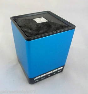 Bluetooth Mini Lautsprecher AJ-66 mit Akku Betrieb (Farbe: Blau) - Bild 1 von 9