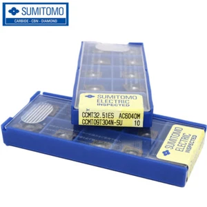 10pcs CCMT09T304N-SU AC6040M Sumitomo CNC Carbide Inserts Original - Picture 1 of 2