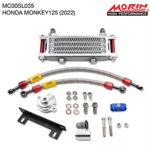 Morin Racing Complete Oil Cooler Kit Red For Honda Z125 MONKEY 125 22-2024 - Picture 1 of 6