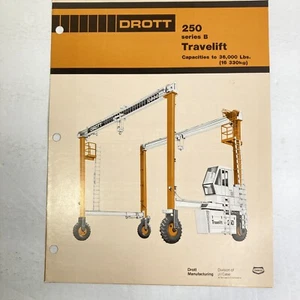 Vintage DROTT 250 Series B Travelift Original Sales Brochure - Picture 1 of 5