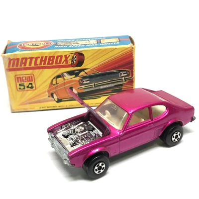 Lesney Matchbox Superfast Ford Capri No. 54 1970 Pink - Made In England W/Box - Image 1 of 4