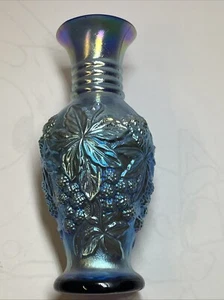 2005 Fenton Glass Favrene Blue Vase 4359FN (Signing Event Exclusive) See Vase - Imagen 1 de 4