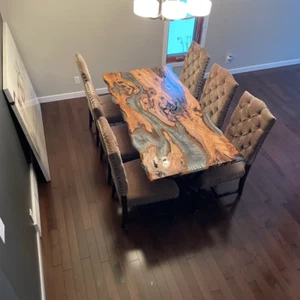 Custom Order Acacia Wood  Dining Table Top Epoxy Resin Table Top Home Decor Gift - Picture 1 of 3