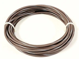 AUTOMOTIVE WIRE 12 GAUGE HIGH TEMP GXL COPPER WIRE BROWN W GRAY STRIPE 25' U.S.A - Picture 1 of 1