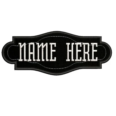 Custom Embroidered Name Tag Sew on Patch Motorcycle Biker Patches 4" x 1.5" (B) - Image 1 of 4