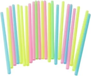 Assorted Colors Drinking Disposable Straws | 8.2'' long 0.23'' diameter - 100pcs - Picture 1 of 10
