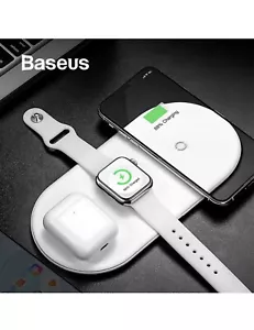 Baseus Smart 3-in-1 Wireless Charging for Phone + Watch + Pods (18W Max) - Picture 1 of 6