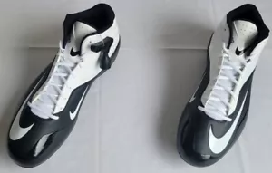Mens Size 16 Black White Nike Lunar Code Pro 3/4 Football Cleats 579669-010 - Picture 1 of 7