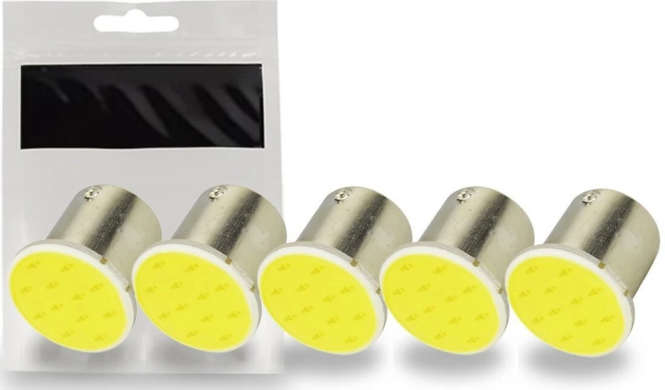 Ampoules LED R5W R10W COB 1156 Blanc 6000K Veilleuses a leds G18,5 12V - Photo 1/1