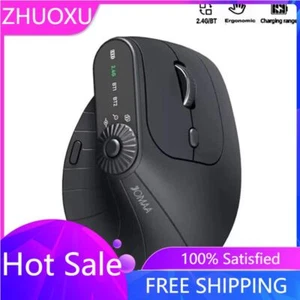 2.4G Bluetooth Vertical Ergonomic Mouse, Rechargeable, for Office, Black - Picture 1 of 8