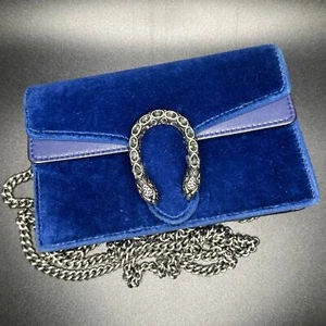 GUCCI Mini Dionysus (Cobalt Blue) Velvet (with Cert of Authenticity) - Picture 1 of 13