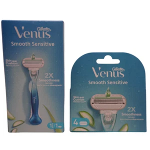 Gillette Venus Womens Razor Handle + 5 Refill Cartridges with Aloe Glide Strip - Picture 1 of 8