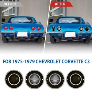 4PCS LED Tail Lights Smoked Backup Lights For 1975-1979 Chevrolet Corvette C3 - Picture 1 of 12