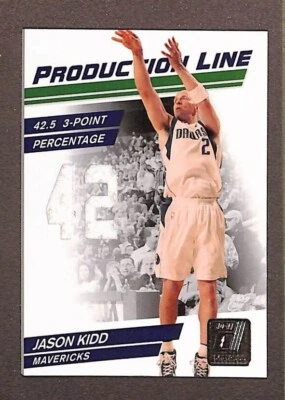 2010-11 Donruss Production Line Die-Cut Stats Materials #93 Jason Kidd /399 - Image 1 of 3