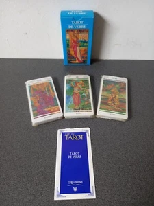 TAROT DE VERRE E.TREVISAN CARTES NEUVES JAMAIS DÉBALLÉES FABBRI LO SCARABEO 2002 - Imagen 1 de 14