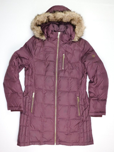 Michael Kors Parka Donna Taglia M Parka Pelliccia Finta Cappuccio Piumino