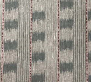 100% Linen Fabric Dakkar Stripe Grey Blue Curtain Blind Upholstery Cushion - Picture 1 of 5
