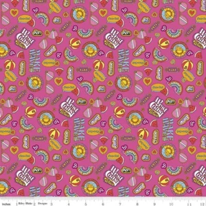 Malibu Barbie by Riley Blake C11724 Hot Pink Cotton Fabric 43" x 1 Mtr - Picture 1 of 1