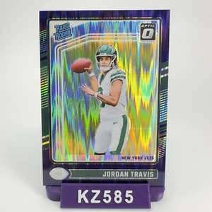 2024 Panini Donruss Optic Jordan Travis Rated Rookie Purple Shock Prizm #260 - Picture 1 of 2