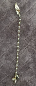 Vintage Sweater Guard Scarf Clip Gold And Silver Tone with Faux Pearls - Picture 1 of 6