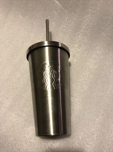 2014 Venti 16oz Starbucks Stainless Steel Tumbler Travel Cup W/straw - Picture 1 of 4