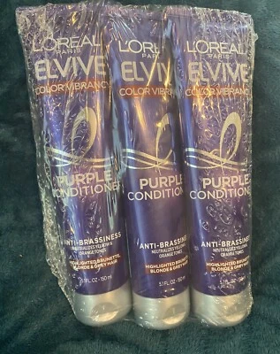 Purple Conditioner L’Oréal Paris Elvive Color Anti-Brassiness Vibrancy 3 5.1 Oz - Image 1 of 4